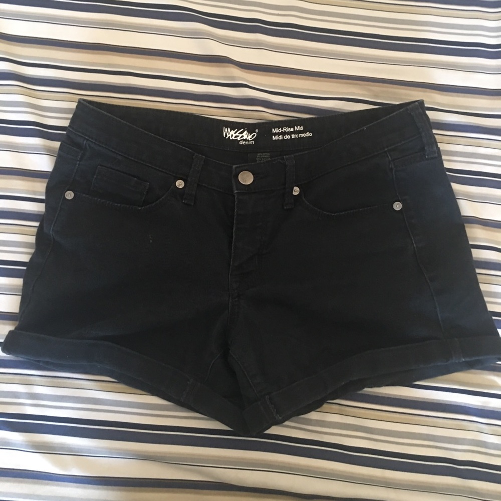 Black Denim Shorts